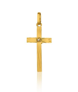 la croix facettée en zirconium